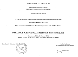 Diplôme National des Arts et Techniques